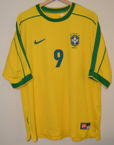 Vtg brazil 1998 nike yellow - vtg,