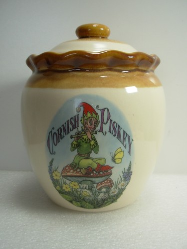 Pottery biscuit barrel - pottery,