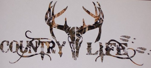 Country life deer decal - country, w/