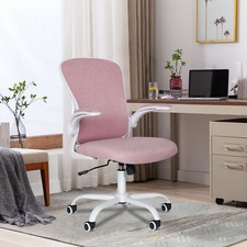 Pink Mesh Office Chair Ergonomic Computer Desk Seat Swivel Armchair 30° Rocking