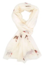 RED CUCKOO Robin Scarf Cream