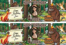 Personalised Gruffalo Birthday Banner Paper Wall Art Large 840mm x 305mm