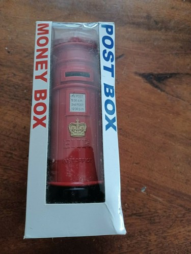 Vintage red metal postbox - red,