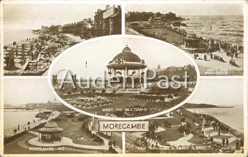 Morecambe 1939 postcard lido - morecambe,