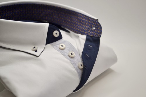 Men white shirt with - men’s, navy
