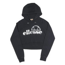 ELLESSE Womens Black Hoodie UK