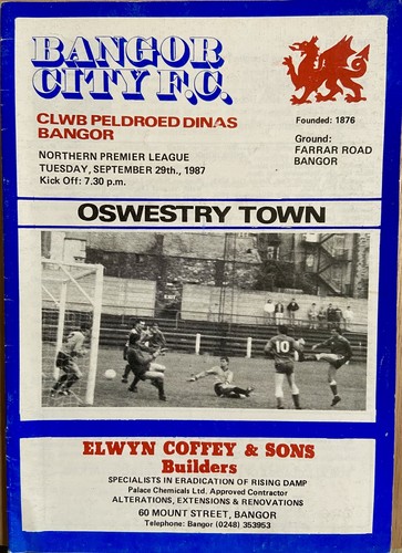 Bangor city oswestry - city, v