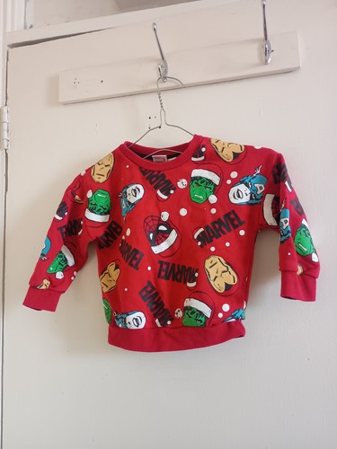 Red marvel christmas jumper - red,