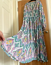 Monsoon White Green Pink Print