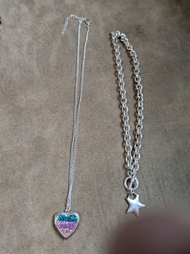 Pair necklaces heart - pair,