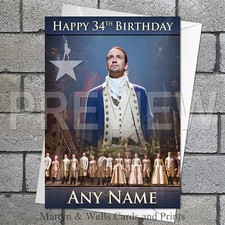Hamilton birthday card - ., 5x7