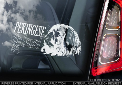 Pekingese car window sticker - -,