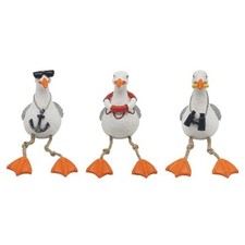 Ceramic Seagull with dangly legs Ornament Bathroom Beach Hut any Shelf