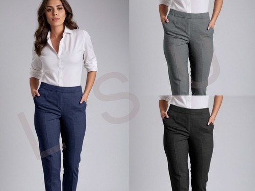 Women office trousers finely - women's,