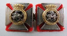 Military Gilt W/M Collar Badge Pair Duke of Edinburgth's Royal Regiment