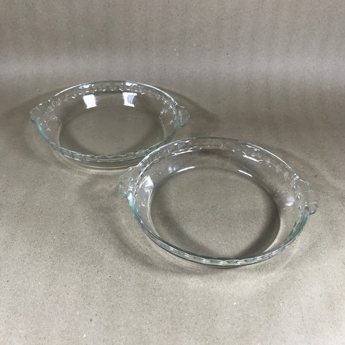 Pair vintage jaj pyrex pie - pair,