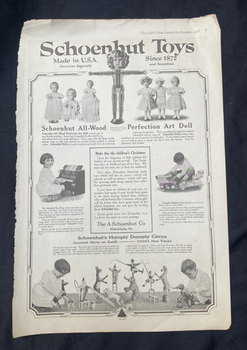 1918 schoenhut wooden toy - schoenhut,