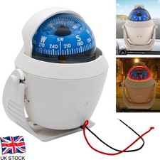 Pivoting Sea Marine Compass w/ Mount for Boat Caravan Truck Car Navigation White