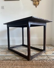 A 17thC Provincial English Oak Side Table, C1650, Rectangular 3 Plank Top 101cm