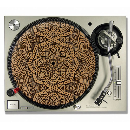 Mandala vinyl cork slipmats - mandala,