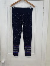 Sweaty Betty Ski Base Layer Leggings - Size L / UK 14  - Black White Skier Hem