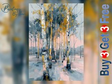 Birch Tree Forest 5"x7" Print