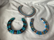 Folk Art Horse Shoes Painted x