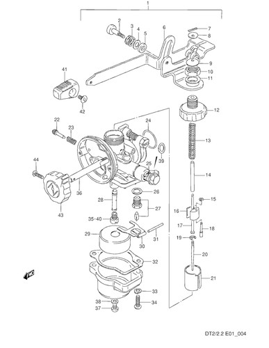 Suzuki genuine screw - screw, dt2.2
