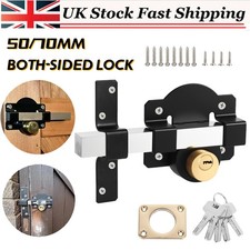 50mm & 70mm Security Garden Shed Gate Lock Long Throw Locking Double Locking UK