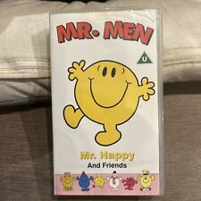 MR MEN - Mr Happy and Friends - VHS U Tape .. Not DVD Vg