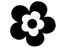 18 Large Daisy Flower Sticker