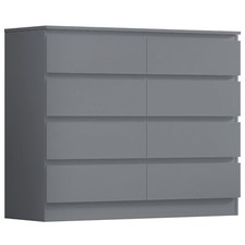 Modern Wooden Chest of Drawers Tall Wide 8 Drawer Bedroom Furniture Cabinet