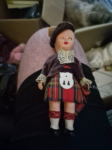 Vintage scottish tartan doll - scottish,