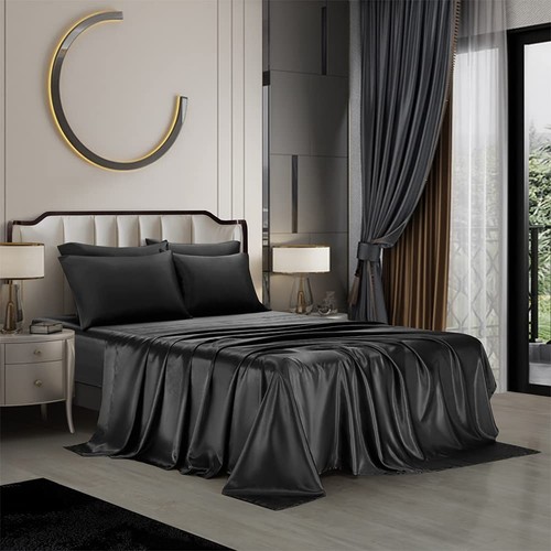 Aimay piece satin bedding - satin,