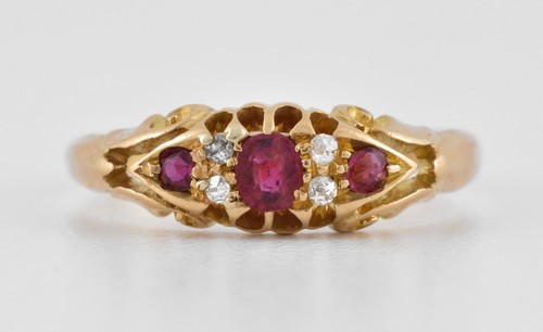 Antique edwardian 18ct gold - edwardian,
