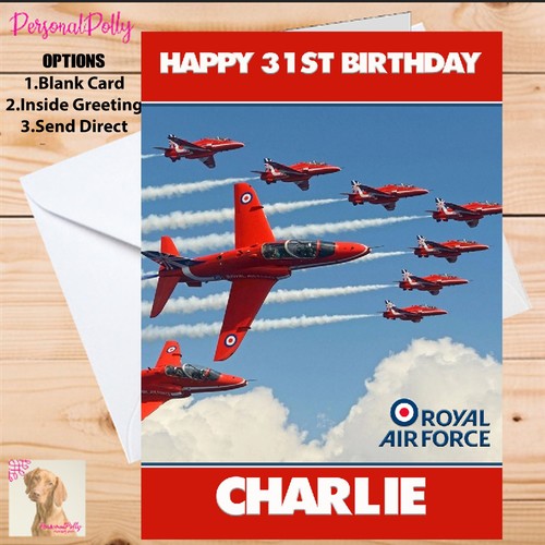 Personalised raf card birthday - raf,