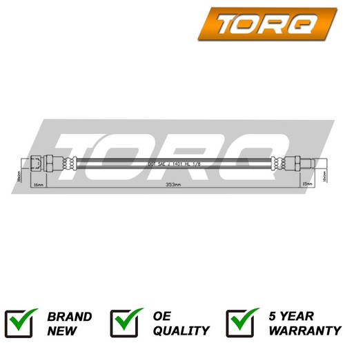 Brake hose front torq - hose,