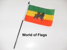 ETHIOPIA FLAG 6" x 4" LION of