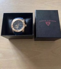 Swiss Legend Commander Pro Automatic Swiss Made Watch - Navy & Rose Gold