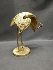Vintage Brass Crane Egret