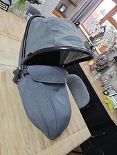 Egg 1 2 Seat For Pram In Quantum Grey With Bumper Bar And Footcosy Babystyle