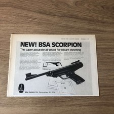 GUNS145 MAGAZINE ADVERT 6X9 THE NEW BSA SCORPION AIR PISTOL