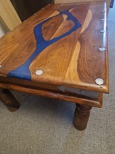 Epoxy Resin Natural River Coffee Table Handmade Furniture Home Decor