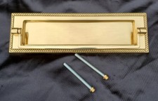 Solid brass letter box plate - brass,