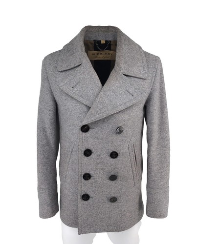 Burberry coat 50m grey pea - burberry,