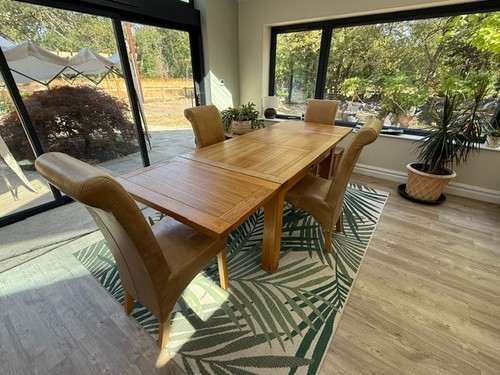 Solid oak extending dining - extending,