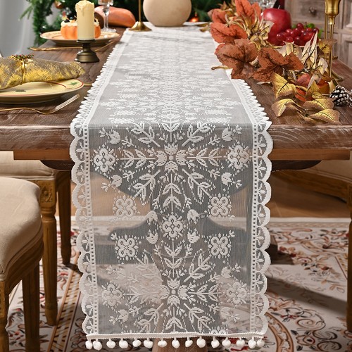 Flower lace embroidery table - embroidery,