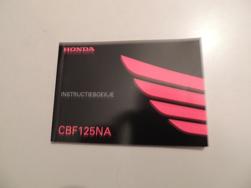 Instructieboekje honda cbf 125 - cbf,