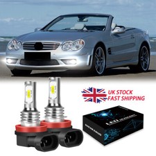 2x H11 Bulbs Fog Light LED Xenon White 6000K Canbus For Mercedes SL R230 2001-11
