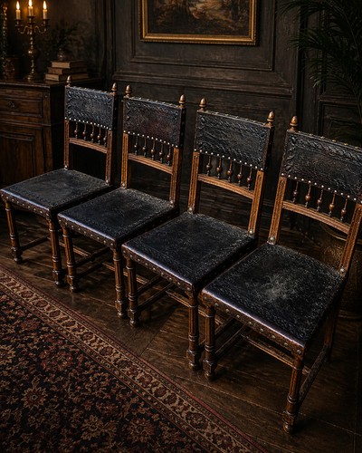 Stunning set antique oak - antique,